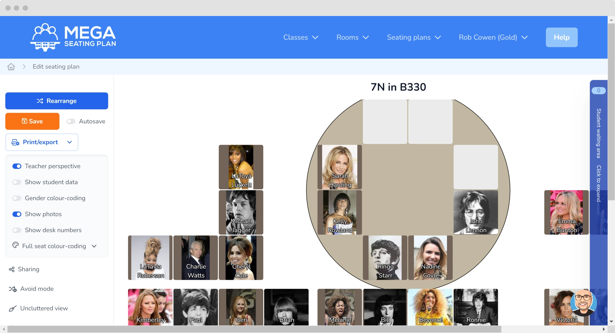 Mega Seating Plan Classroom Seating Chart Generator
