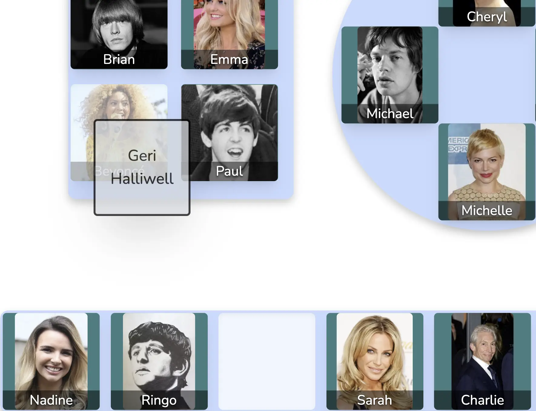 Dragging and dropping on a Seating Plan